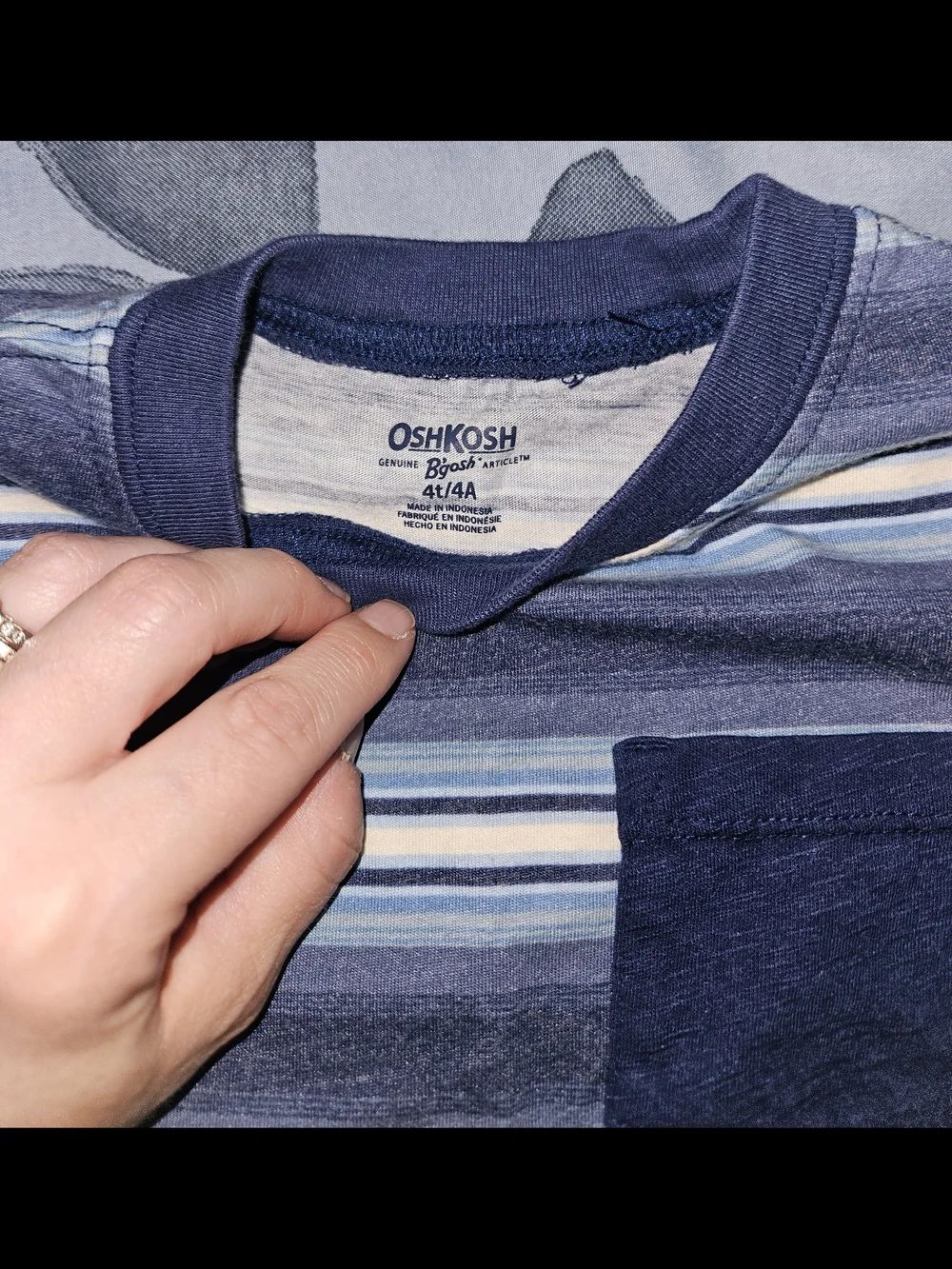 2 Striped Pocket Tees Toddler Boy's- 4T